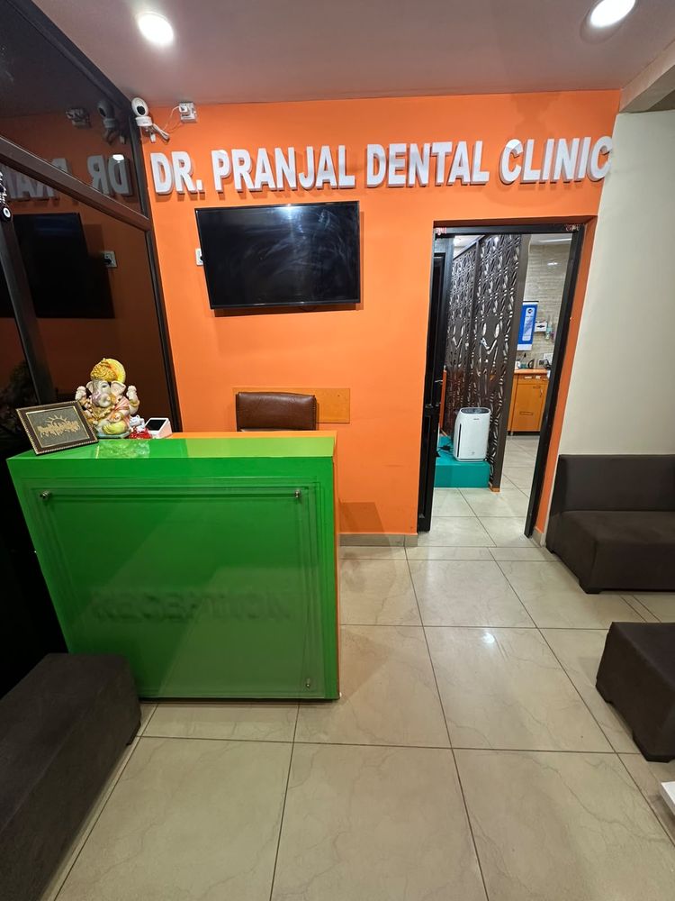 Reception desk at Pranjal Dental Clinic