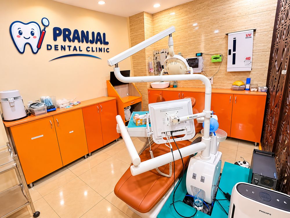 Treatment room 1 with dental chair at Pranjal Dental Clinic